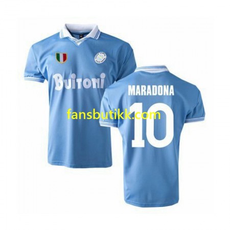 Fotballdrakt SSC Napoli MARADONA 10 Retro Hjemmetrøye 1986 Kortermet